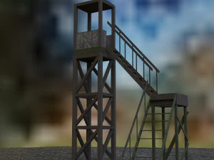 3d tower model low-poly 3D Model