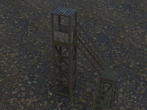 3d tower model low-poly 3D Model