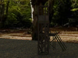 3d tower model low-poly 3D Model