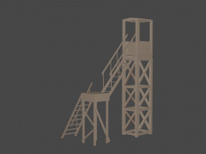 3d tower model low-poly 3D Model