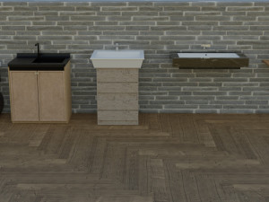 3d pack of washbasins and sinks for the interior Model 3D