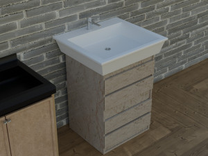 3d pack of washbasins and sinks for the interior Model 3D