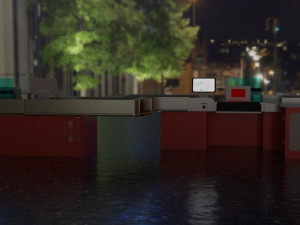 checkout model in a modern supermarket low-poly Model 3D