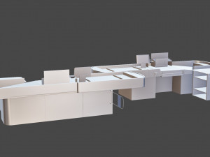 checkout model in a modern supermarket low-poly Model 3D