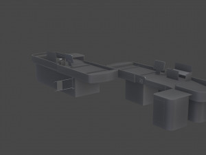 checkout model in a modern supermarket low-poly Model 3D