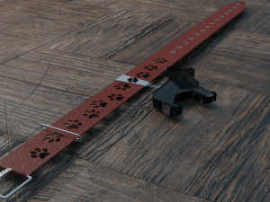 dog collars in different styles 3D Model