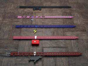 dog collars in different styles 3D Model