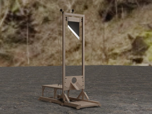 of a guillotine wooden execution tool 3D 模型