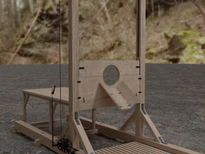 of a guillotine wooden execution tool 3D Model