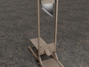 of a guillotine wooden execution tool Modello 3D