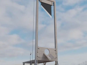 of a guillotine wooden execution tool 3D Model
