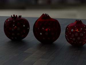 of a lamp in the shape of a pomegranate 3D 模型