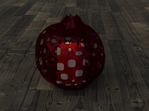 of a lamp in the shape of a pomegranate 3D 模型