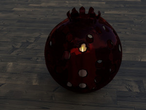 of a lamp in the shape of a pomegranate 3D 模型