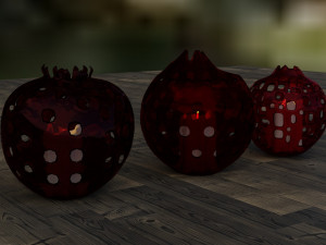 of a lamp in the shape of a pomegranate 3D 模型