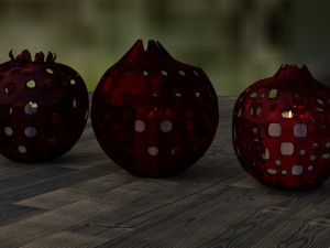 of a lamp in the shape of a pomegranate 3D 模型