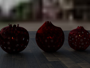 of a lamp in the shape of a pomegranate 3D 模型
