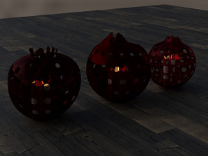 of a lamp in the shape of a pomegranate 3D 模型