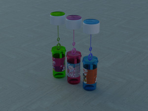 jars of soap bubbles 3D 模型