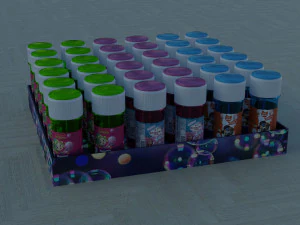 jars of soap bubbles 3D Model