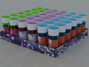 jars of soap bubbles Modello 3D