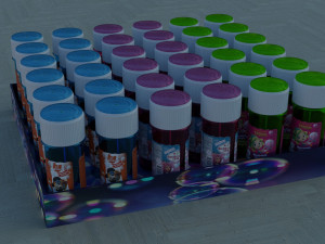 jars of soap bubbles Modello 3D