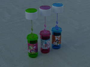 jars of soap bubbles Modello 3D