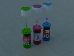 jars of soap bubbles 3D Model
