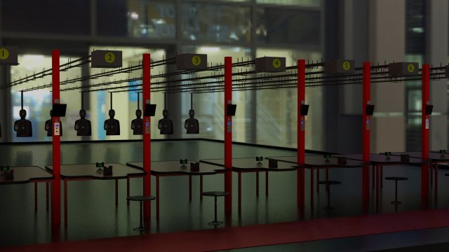 training range model Modello 3D .c4d .max .obj .3ds .fbx .stl .blend 
