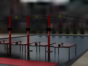 training range model Modello 3D