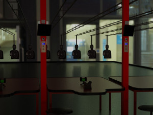 training range model Modello 3D