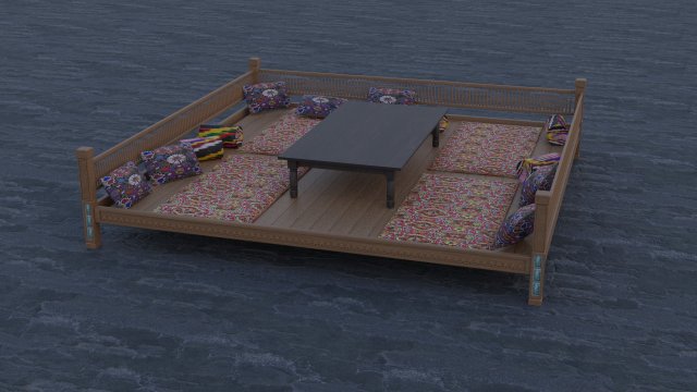 uzbek tapchan model 3D 모델 .c4d .max .obj .3ds .fbx .stl .blend 