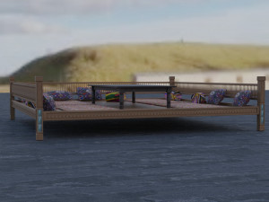 uzbek tapchan model 3D 모델