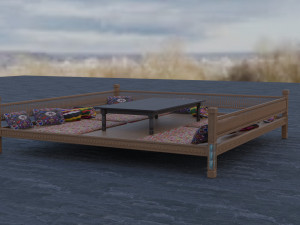 uzbek tapchan model 3D 모델