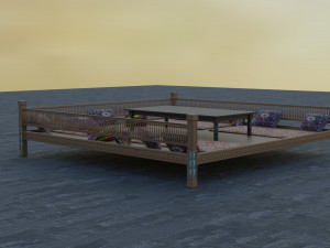uzbek tapchan model 3D 모델