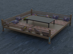 uzbek tapchan model 3D 모델