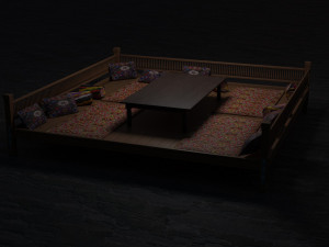 uzbek tapchan model 3D 모델