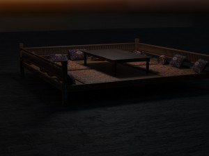 uzbek tapchan model 3D 모델