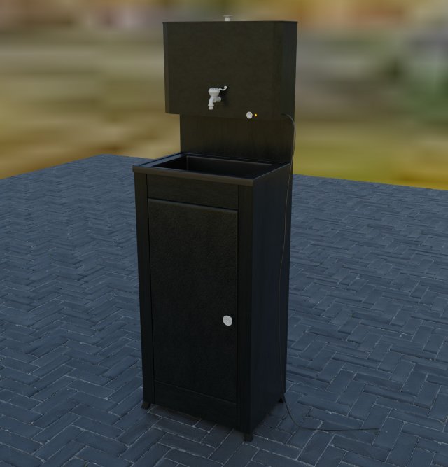 outdoor washbasin 3D Model .c4d .max .obj .3ds .fbx .stl .blend 