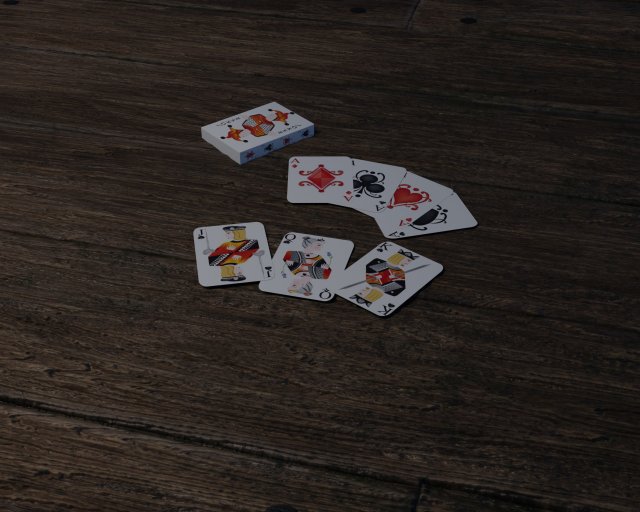 playing cards poke low-poly Modelo 3D .c4d .max .obj .3ds .fbx .stl .blend 