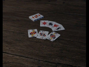 cartas de baralho cutucam low-poly Modelo 3D