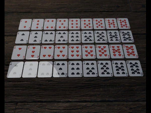 playing cards poke low-poly 3D Model