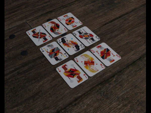 playing cards poke low-poly 3D Model