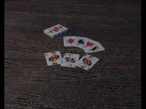 playing cards poke low-poly Modelo 3D