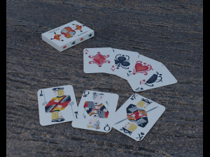 playing cards poke low-poly Modelo 3D