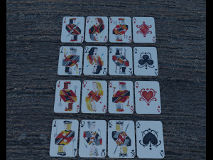 playing cards poke low-poly Modelo 3D
