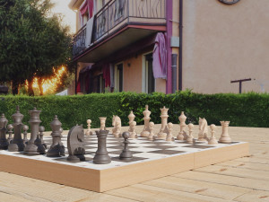 chessboard model cobined with backgammon Model 3D