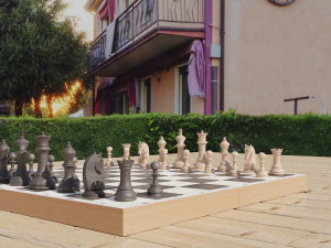 chessboard model cobined with backgammon 3D Model