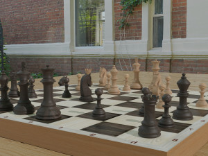 chessboard model cobined with backgammon Model 3D