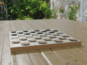 chessboard model cobined with backgammon 3D Model